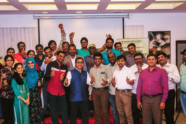 Growth coach guides participants in mastering public speaking and leadership communication skills.