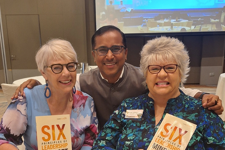 Motivational speaker shares the stage with global thought leaders at leadership event in Singapore.
