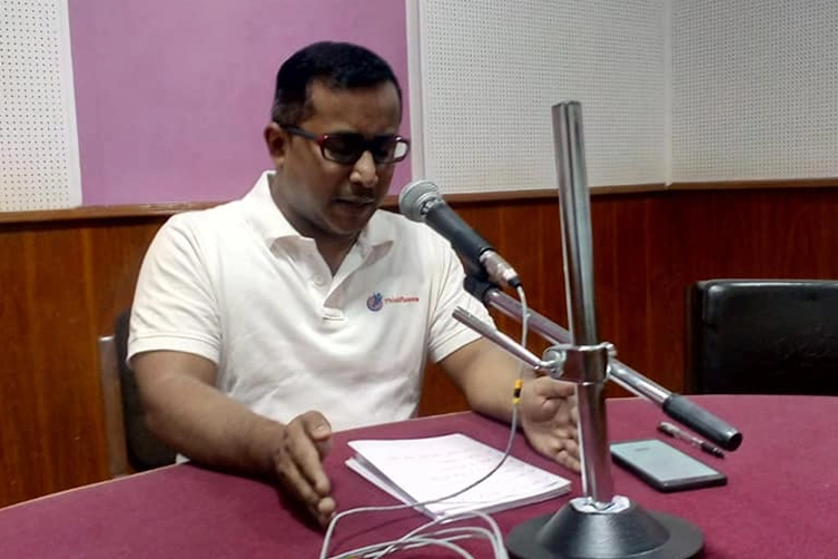 Leadership keynote speaker shares growth mindset insights, leadership strategies on All India Radio.
